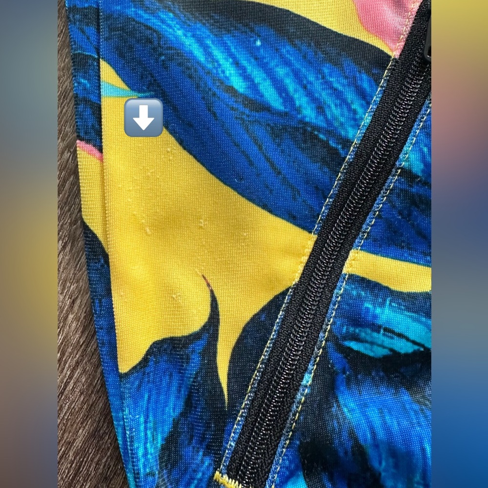adidas Originals x Farm Rio Passinho Blue/Yellow Big Leaf Track Jacket. Size XS - Picture 16 of 16